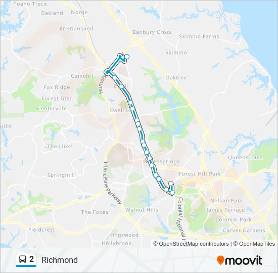 2 Bus Line Map
