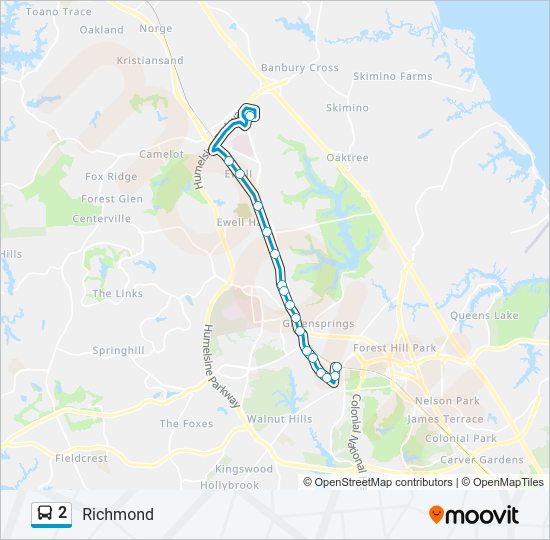 2 Bus Line Map