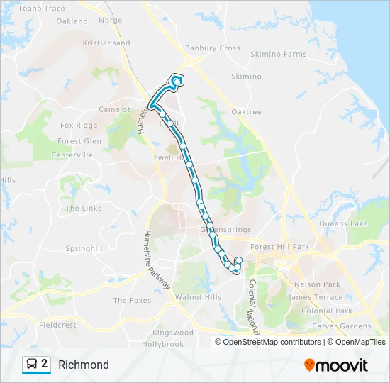 2 Bus Line Map