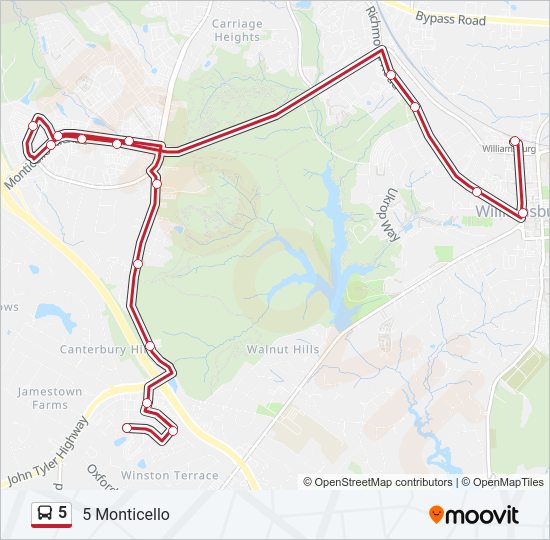 5 Bus Line Map