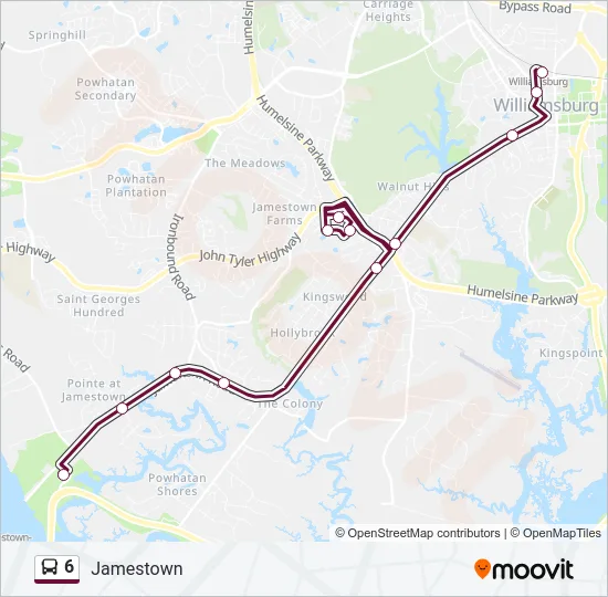 6 Bus Line Map