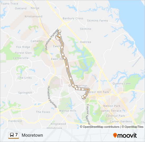 7 Bus Line Map