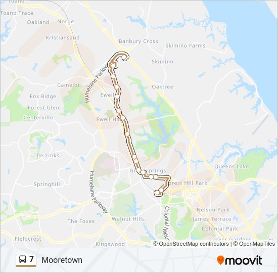 7 Bus Line Map