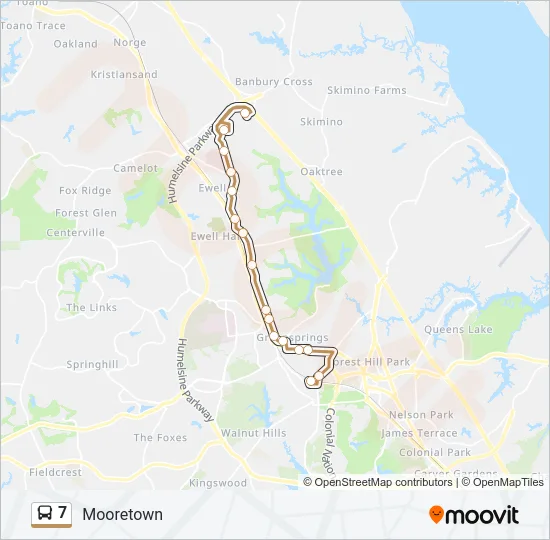 7 Bus Line Map