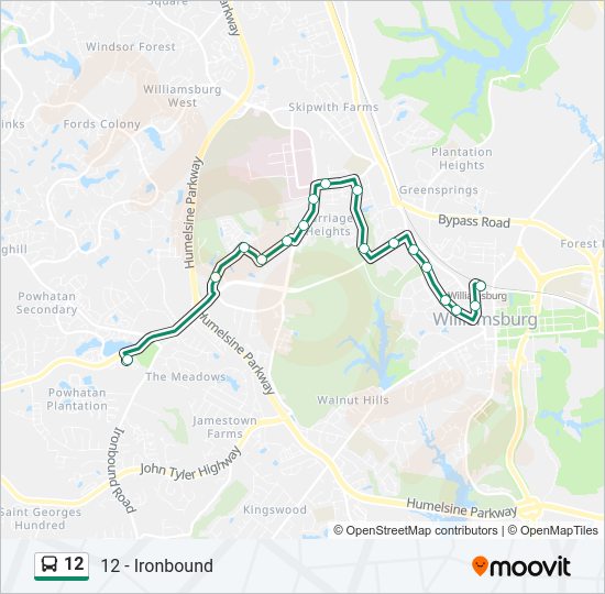 12 Bus Line Map