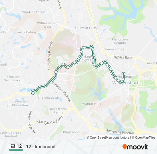 12 Bus Line Map