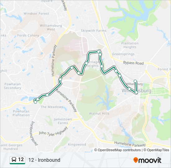 12 Bus Line Map