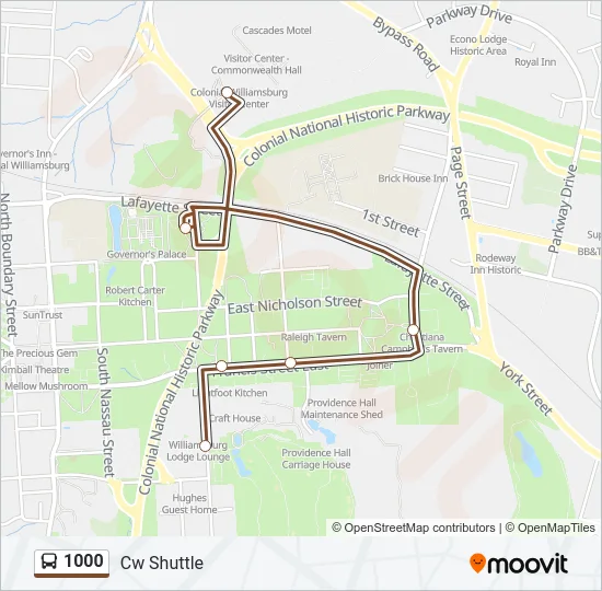 1000 Bus Line Map