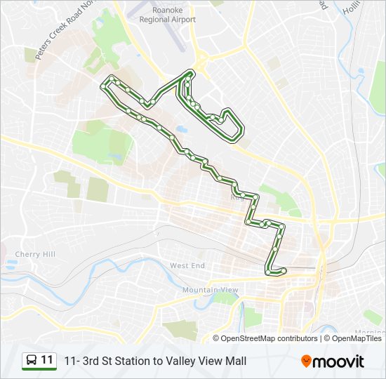 11 Bus Line Map