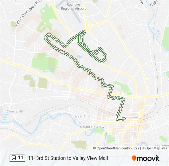 11 Bus Line Map