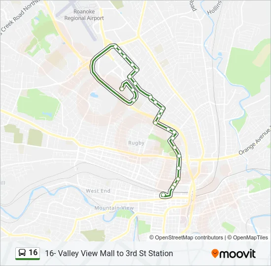 16 Bus Line Map