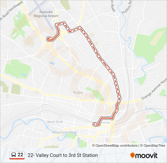 22 Bus Line Map