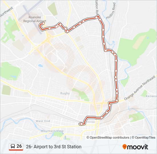 26 Bus Line Map