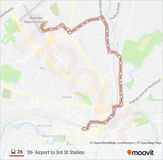 26 Bus Line Map