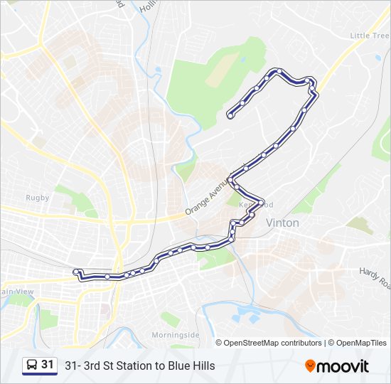 31 Bus Line Map