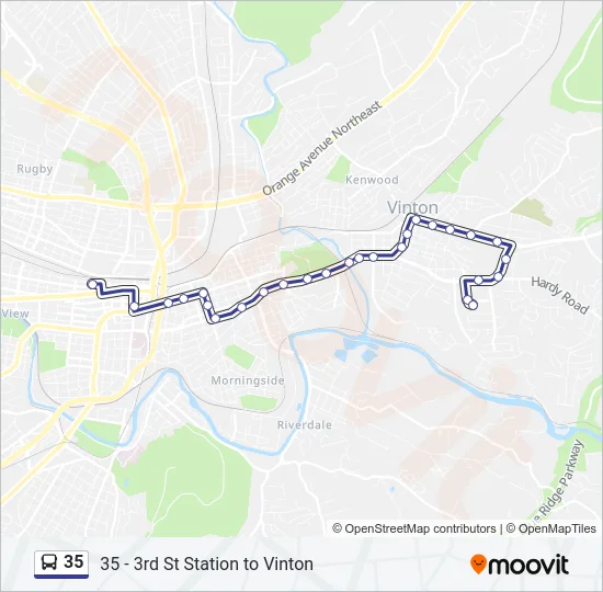35 Bus Line Map