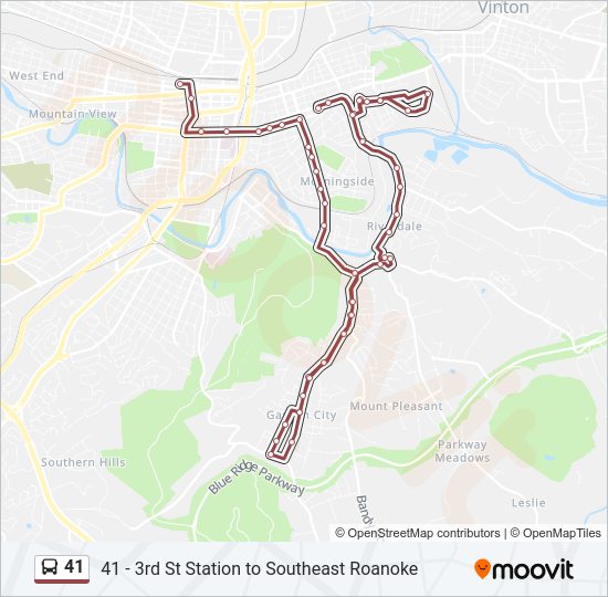 41 Bus Line Map