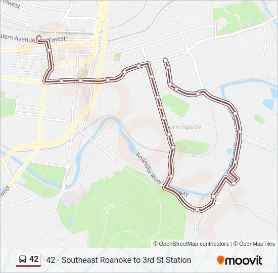 42 Bus Line Map