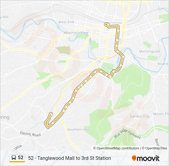 52 Bus Line Map