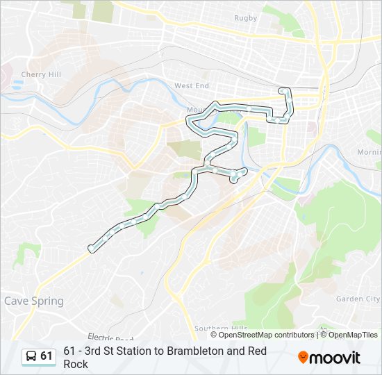 61 Bus Line Map