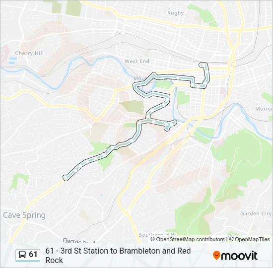 61 Bus Line Map
