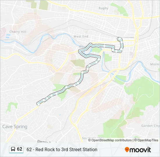 62 Bus Line Map