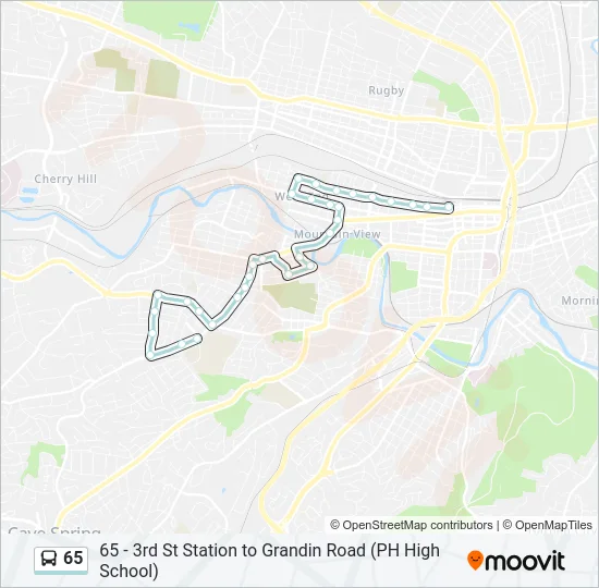 65 Bus Line Map