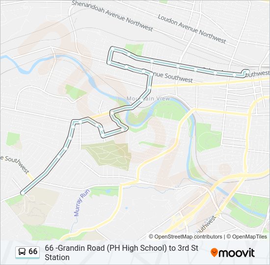 66 Bus Line Map