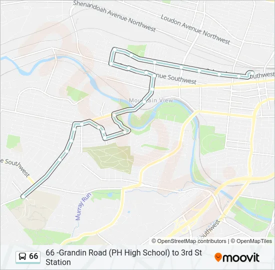 66 Bus Line Map