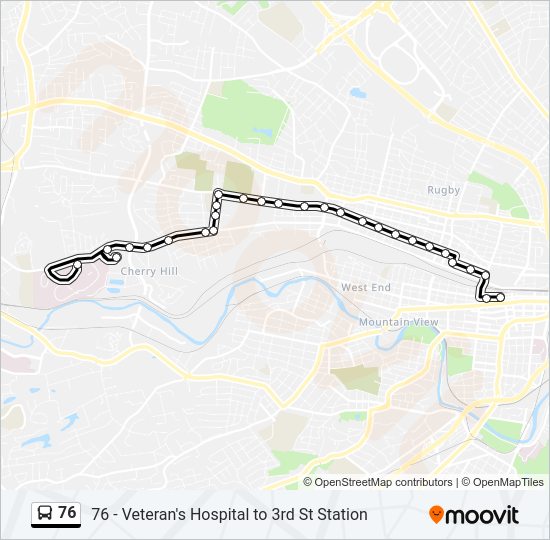 76 Bus Line Map