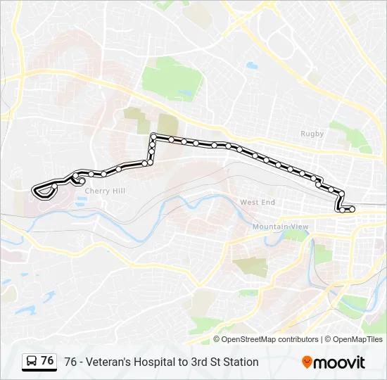 76 Bus Line Map