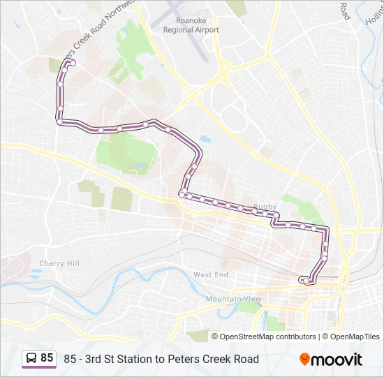 85 Bus Line Map