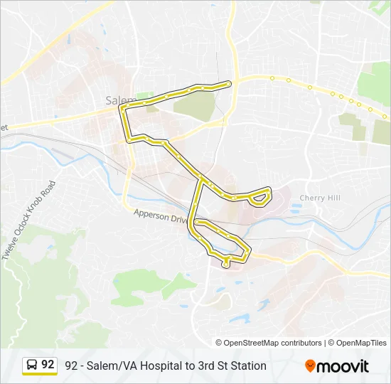 92 Bus Line Map