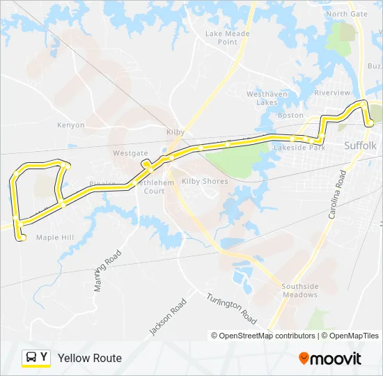 Y Bus Line Map