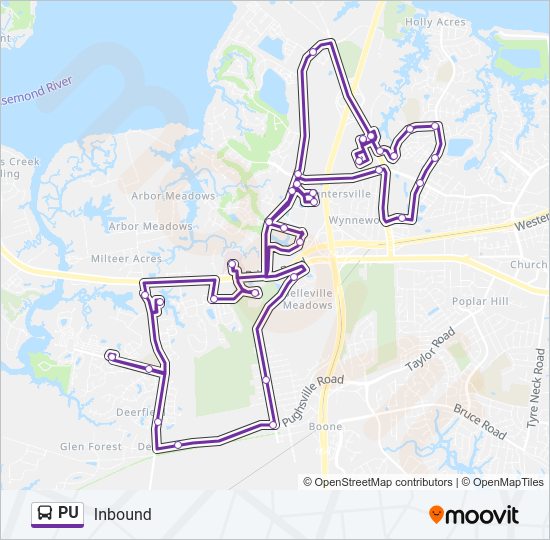 PU Bus Line Map