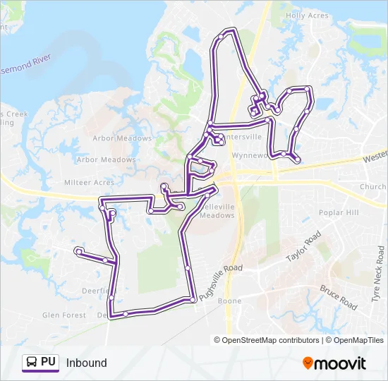 PU Bus Line Map