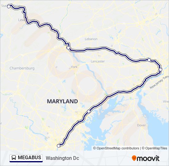 MEGABUS Bus Line Map
