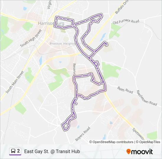 2 Bus Line Map