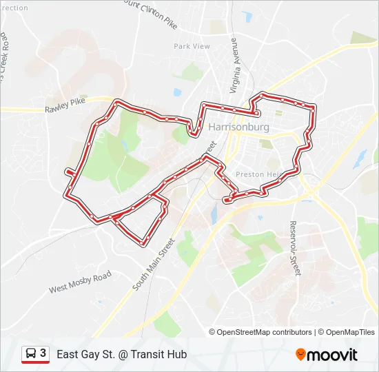 3 Bus Line Map