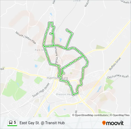 5 Bus Line Map