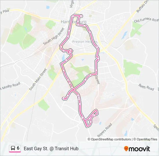 6 Bus Line Map