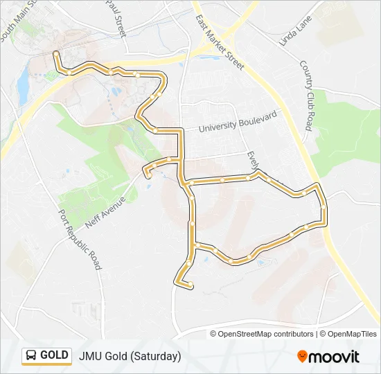 GOLD Bus Line Map