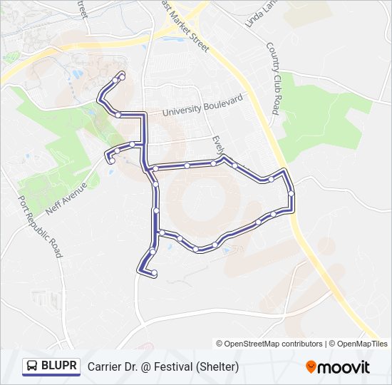 BLUPR Bus Line Map