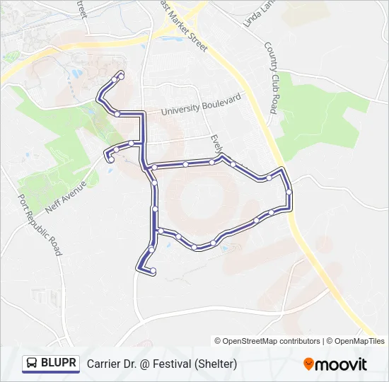 BLUPR Bus Line Map