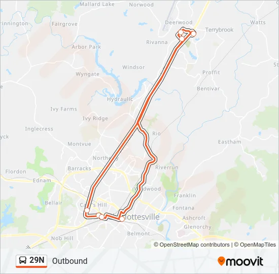 29N Bus Line Map
