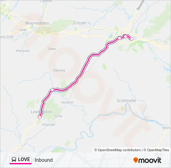 LOVE Bus Line Map