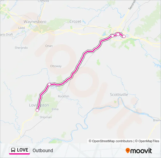 LOVE Bus Line Map