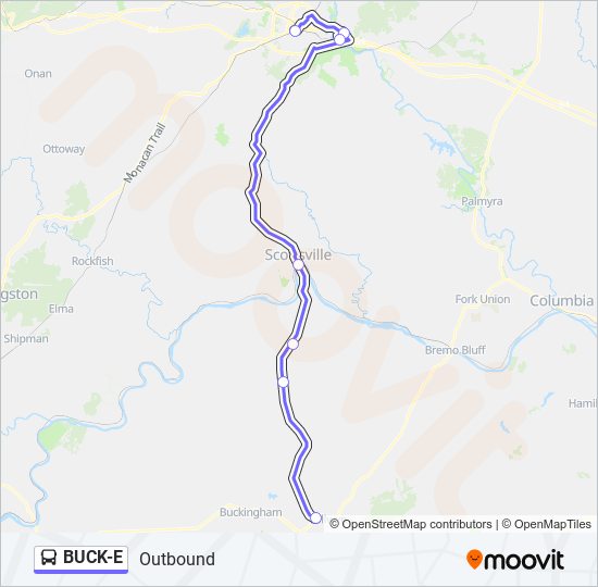 Mapa de BUCK-E de autobús