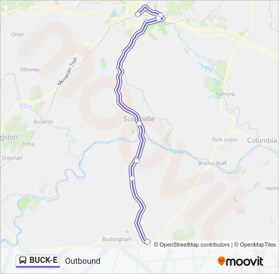 BUCK-E Bus Line Map