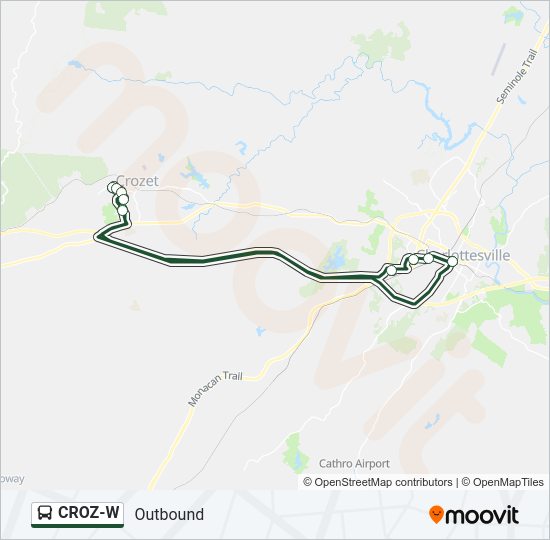CROZ-W Bus Line Map